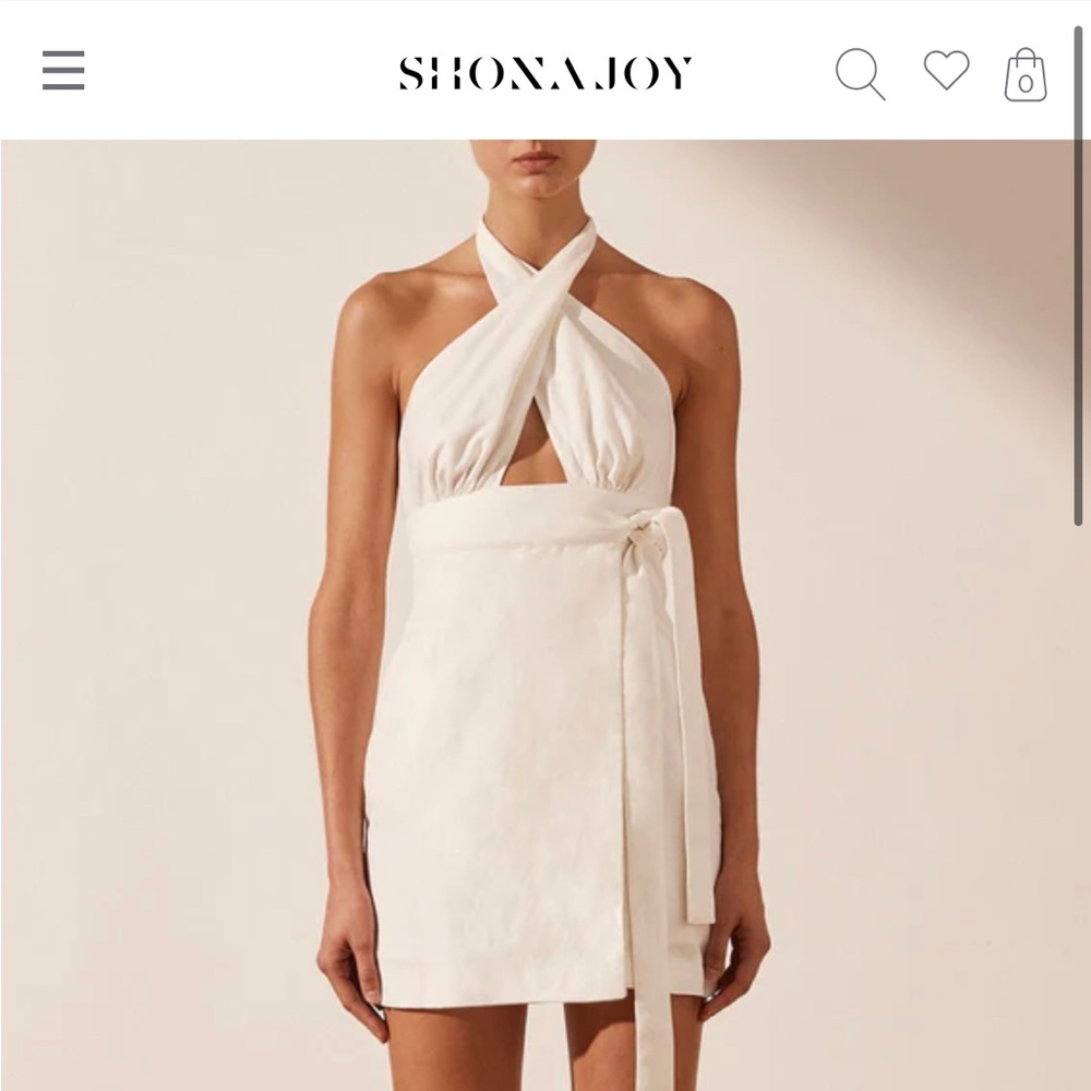 Freshly dry-cleaned and perfect condition Shona Joy Linen Dress